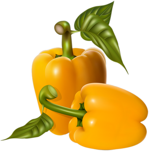 Poivrons jaunes png - Pimiento - Yellow peppers png