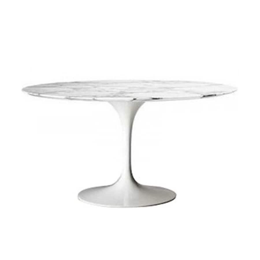 Shop Fine Mod Imports White Marble Round Dining Table at Lowes.com