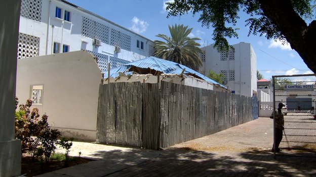 The Central Hotel in Mogadishu, Somalia