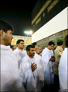 Mahmoud Ahmadinejad at the Kaaba 