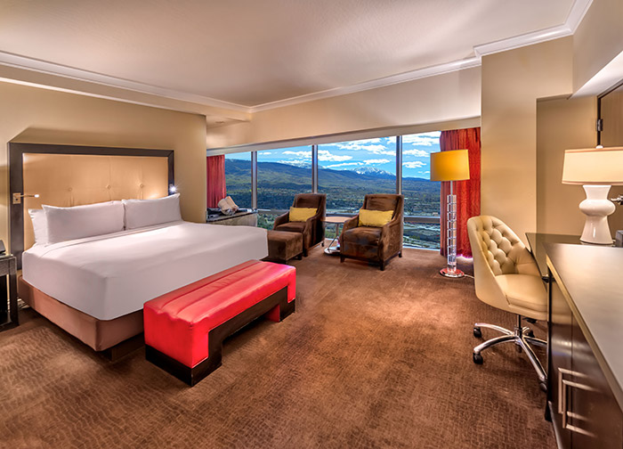 The Spa Suite with an in-room jetted tub at Atlantis Casino in Reno, Nevada.