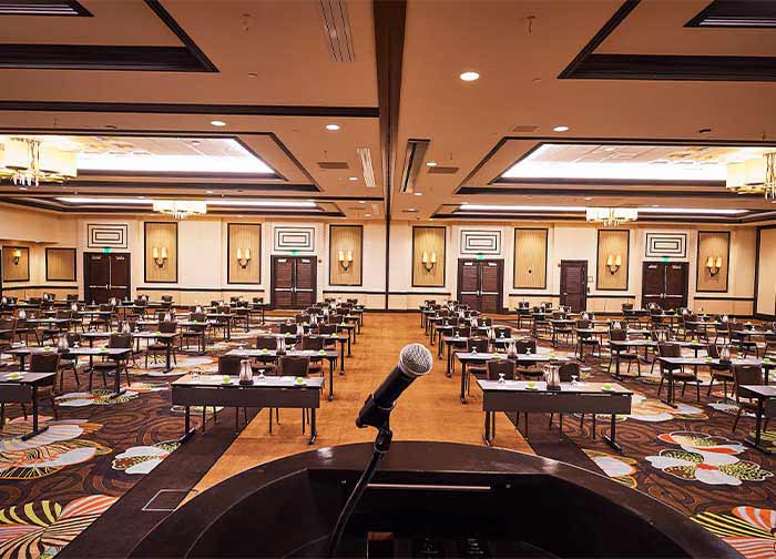 One of the ballrooms at Atlantis Casino in Reno, Nevada.