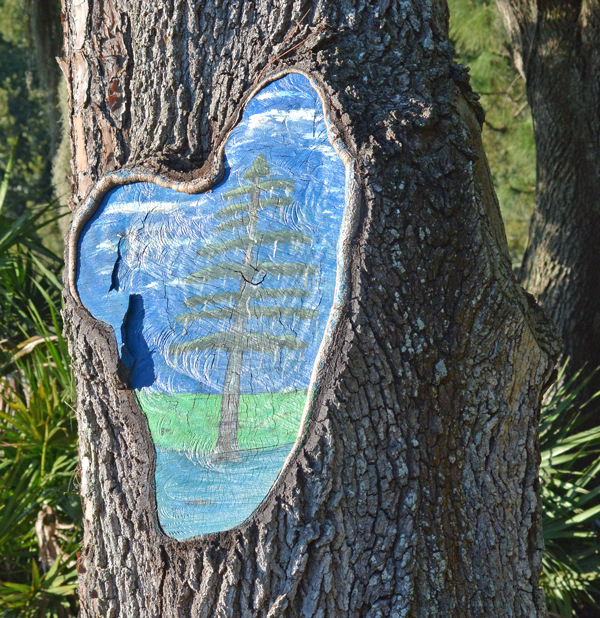 Painting on a tree