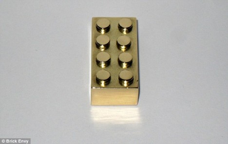 gold lego brick