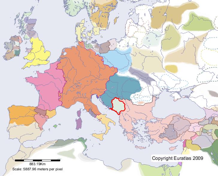 Map of Diocleia in year 1100