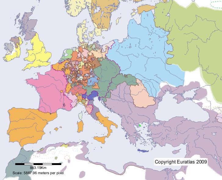 Map of Athos in year 1600