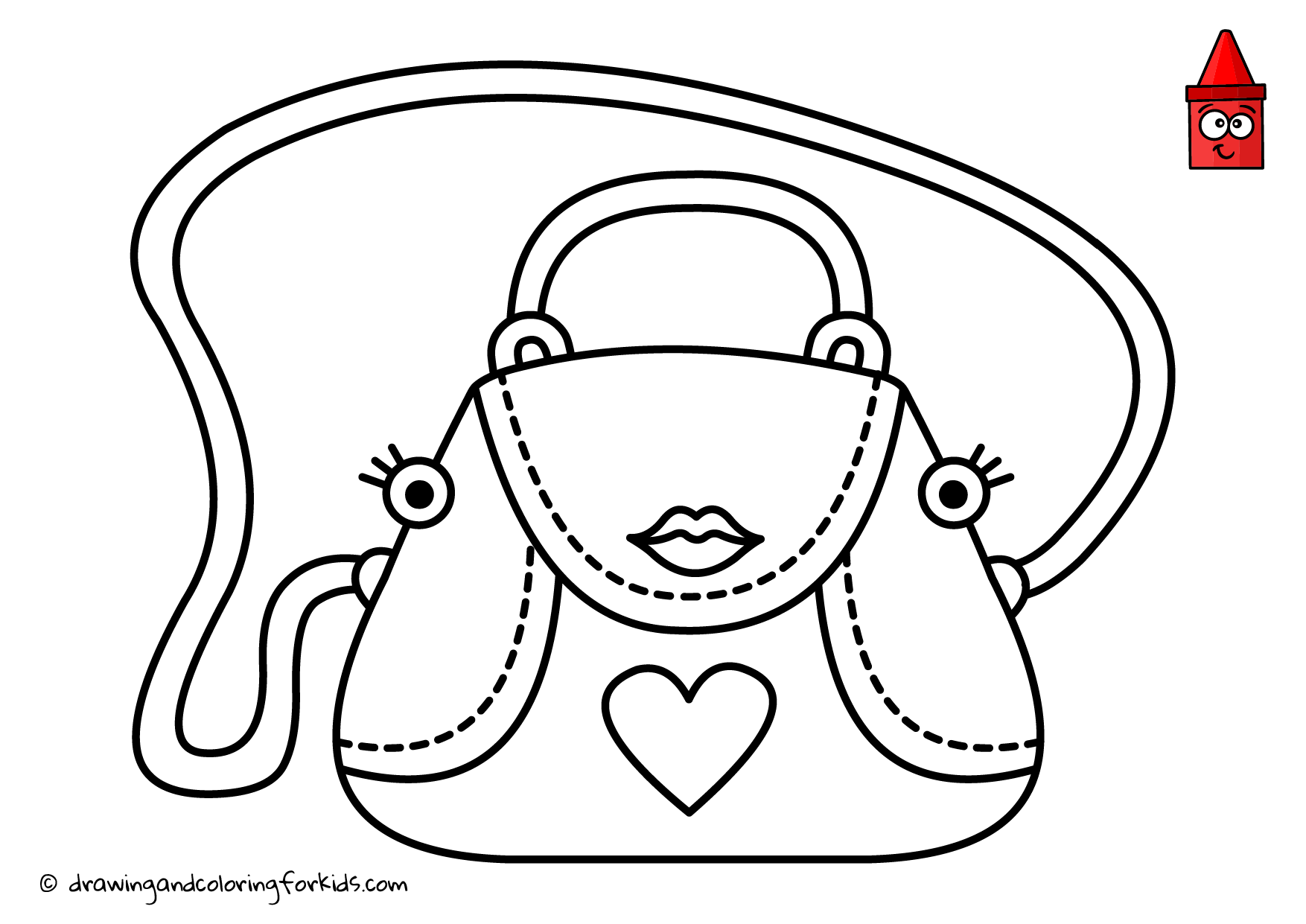 Purse Coloring Page at GetColorings.com | Free printable colorings