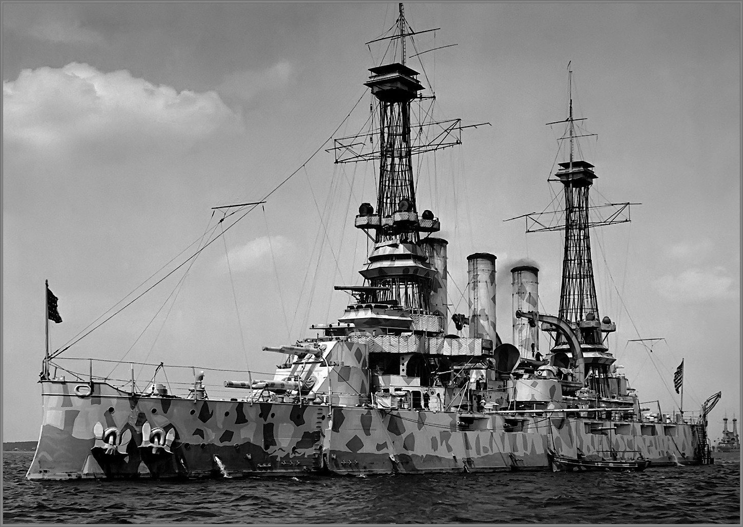 USS New Jersey, camouflé, 1918