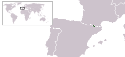 Localização de Principado de Andorra