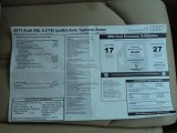 2011 Audi A8 L 4.2 FSI quattro Window Sticker