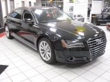 Emerald Black Metallic Audi A8 in 2011