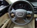 Velvet Beige 2011 Audi A8 L 4.2 FSI quattro Steering Wheel