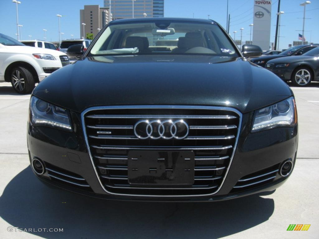 Emerald Black Metallic 2011 Audi A8 L 4.2 FSI quattro Exterior Photo #48146452