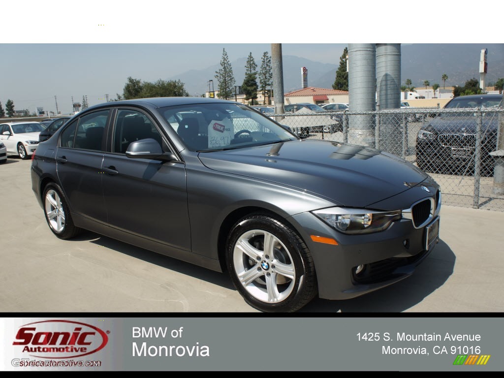 2014 3 Series 320i Sedan - Mineral Grey Metallic / Black photo #1