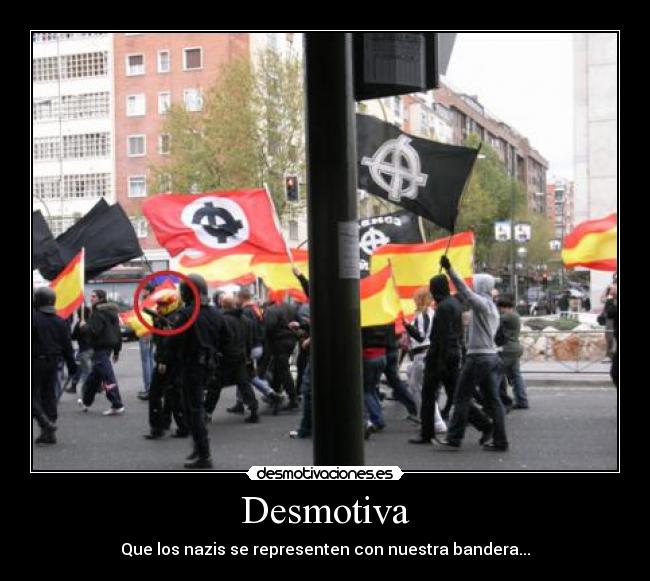 Desmotiva - Que los nazis se representen con nuestra bandera...