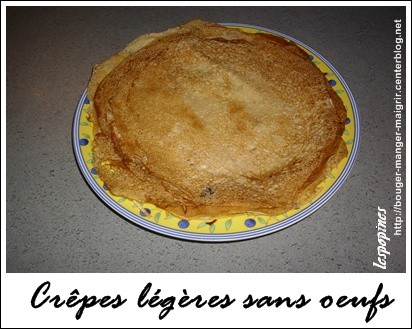 recette de crêpes légères sans oeufs