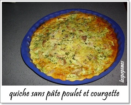 quiche poulet et courgette sans pâte