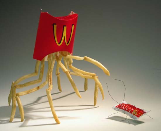 McDonalds fries walking