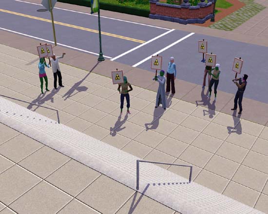 Protesting sims