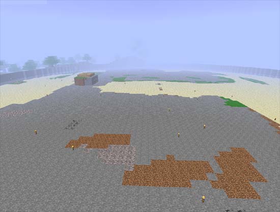 Minecraft mountain flattened