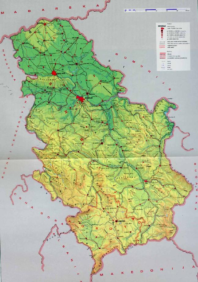 karta srbije vranje Mesta u Srbiji karta srbije vranje