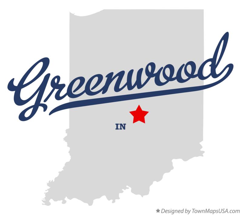 Map of Greenwood Indiana IN