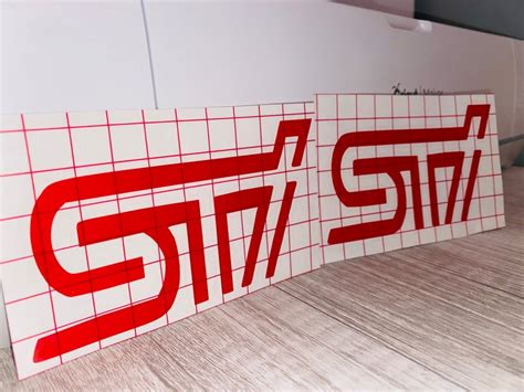 Subaru STI Logo Decal - Etsy