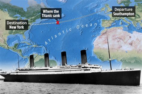 Google Maps coordinates for Titanic wreckage where 1,500 passengers and ...