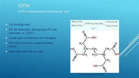 Complexometric Titration, EDTA Titration