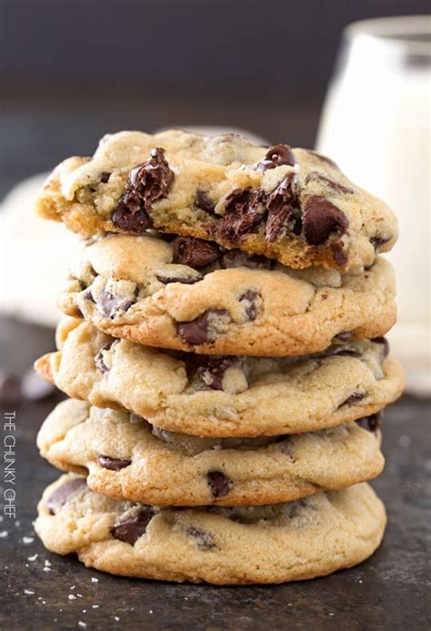 Salted Chocolate Chip Cookies - The Chunky Chef