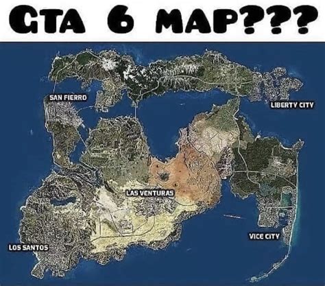 GTA6 map concept blends all cities into a giant open world