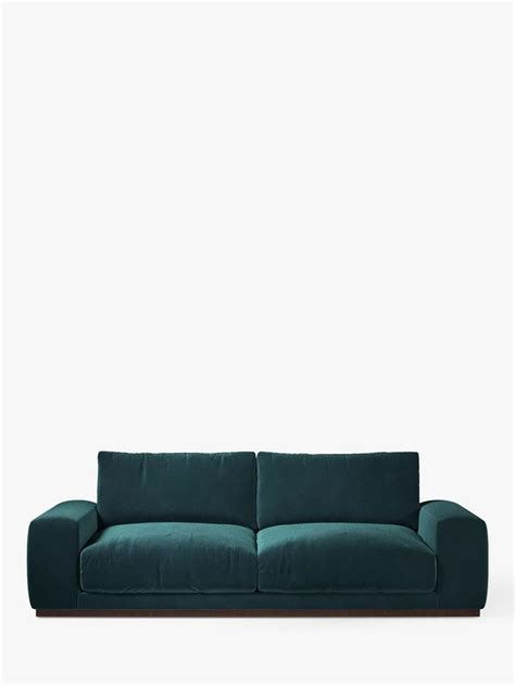 Swoon Denver Large 3 Seater Sofa,, Kingfisher Velvet | Sofa, Seater ...