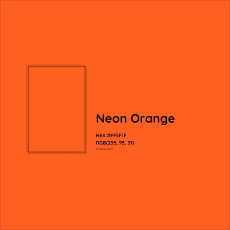 Neon Orange Complementary or Opposite Color Name and Code (#FF5F1F ...