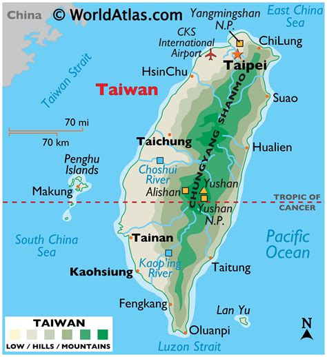 Taiwan Large Color Map