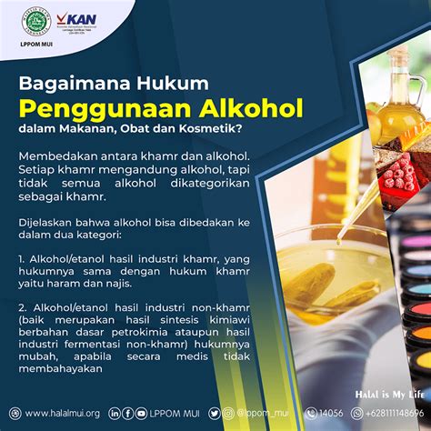 Bagaimana Penggunaan Alkohol Dalam Makanan, Obat Dan Kosmetik? | LPPOM MUI