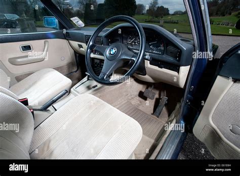 1987 BMW 525e 5 Series E28 shape German luxury saloon interior Stock ...