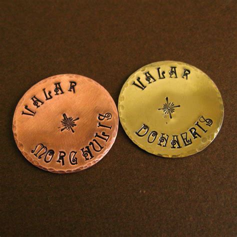 Game of Thrones -Valar Morghulis & Valar Dohaeris Coin Tokens in Brass ...