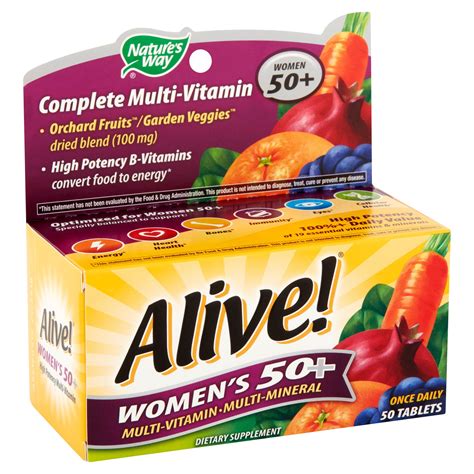 Nature's Way Alive! Women's 50+ Vitamins, Multivitamin Supplement ...