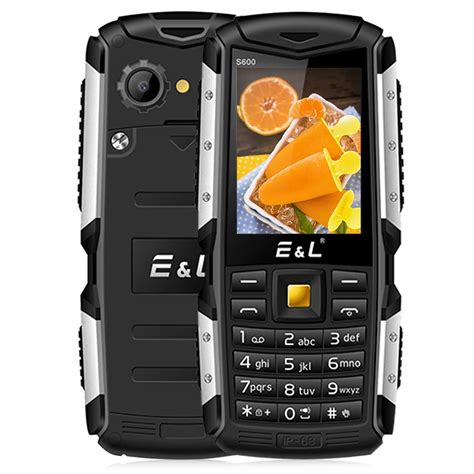 Original EL S600 IP68 Quad Band Phone 2.4 Inch Dual SIM Card Waterproof ...