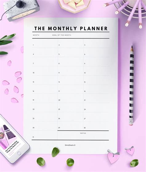 A5 Monthly Planner Printable / A5 Planner Pages / Monthly - Etsy