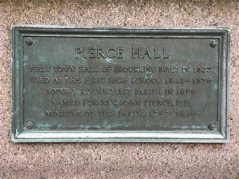 Read the Plaque - Pierce Hall