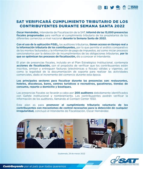 SAT Guatemala on Twitter: "SAT verificará cumplimiento tributario de ...