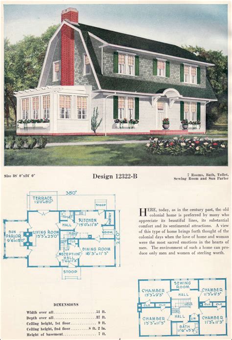 Dutch Colonial Revival - Gambrel Roof with Shed Dormers - c. 1923 - C ...