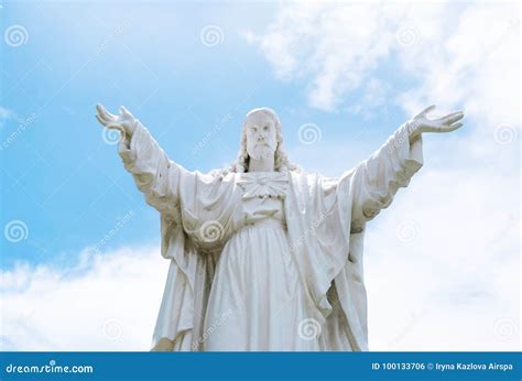 Christ the King. Statue of Jesus Stock Photo - Image of high, symbol ...