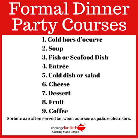 Formal Dinner Party Courses – Cooking Clarified