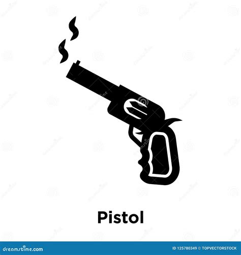 Pistol Icon Black Vector Illustration | CartoonDealer.com #80468744