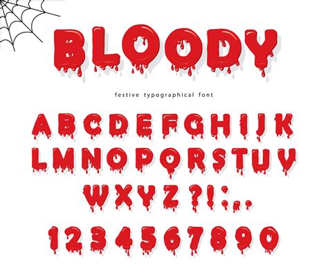 Bloody Letters Font Svg