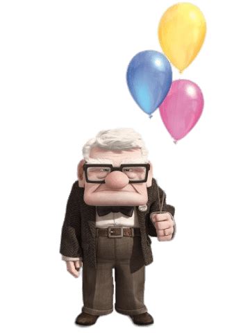 Carl Holding Balloons transparent PNG - StickPNG