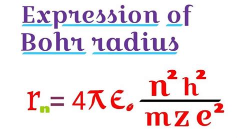 Bohr's Radius | Bohr's Atomic Theory | UO Chemists