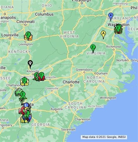 Here is a map detailing the path TWD characters have taken, and shows ...